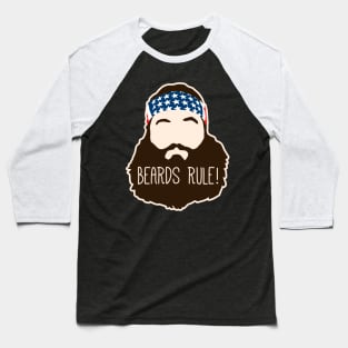 Beards Rule Baseball T-Shirt